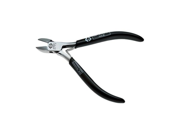 C.K Tools T3773, Diagonal tang, Stål, Vinyl, Sort, 115 mm