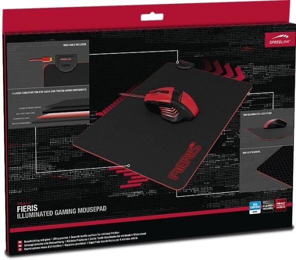 SPEEDLINK FIERIS Illuminated Gaming Mousepad - Musematte