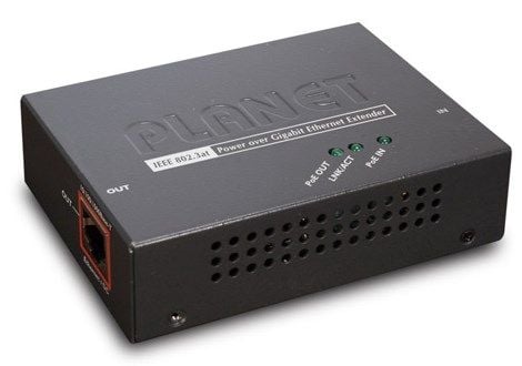 PLANET POE-E201 - Forsterker - 1GbE - 10Base-T, 100Base-TX, 1000Base-T - RJ-45 / RJ-45 - opp til 100 m