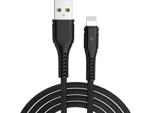USB-kabel Libox USB-A til Lightning 1 m svart (LB0097NEW)