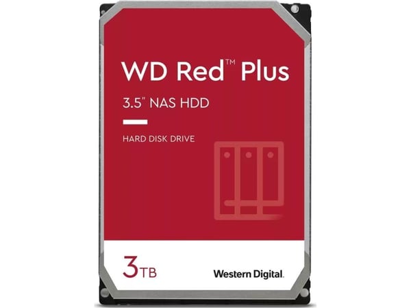WD Red Plus WD30EFPX - Harddisk - 3 TB - intern - 3.5" - SATA - buffer: 256 MB