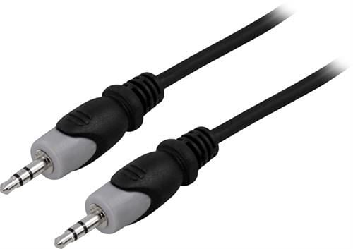DELTACO MM-149 - Lydkabel - mini-phone stereo 3.5 mm hann til mini-phone stereo 3.5 mm hann - 1 m - svart