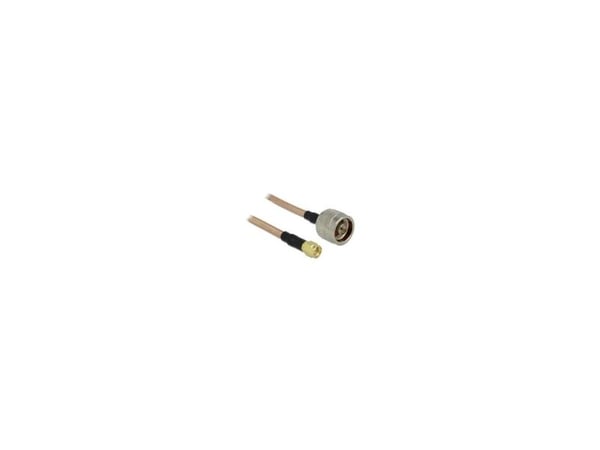 DeLOCK - Antennikaapeli - N-liitin (P) - SMA (P) - 1 m - RG-142 - läpinäkyvä