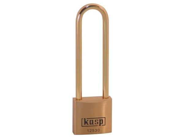 Kasp K12530L70BD hengelås 30 mm - ulike gull/gul nøkkellås