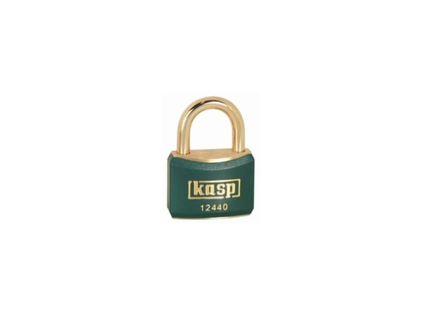 Kasp K12440GREA1 hengelås 40 mm ensfarget gul gull nøkkellås