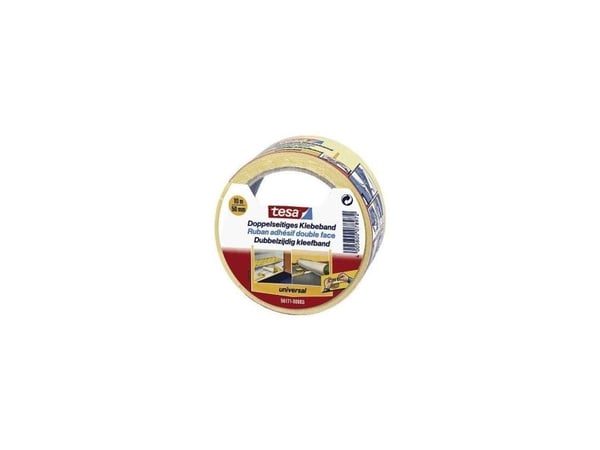 Tesa - Dobbelsidig tape - 50 mm x 10 m - gul