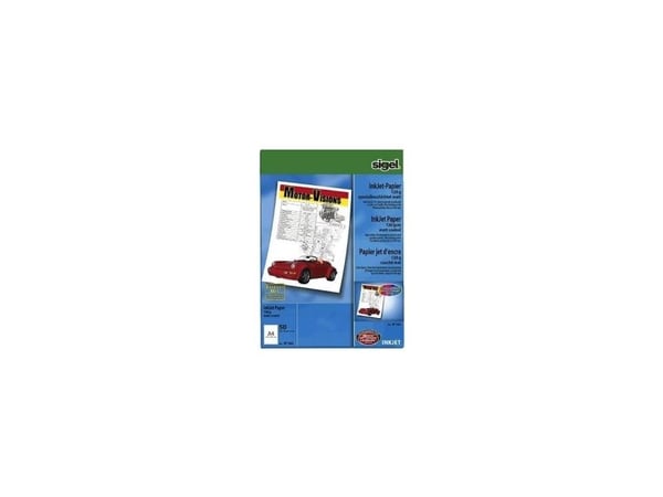 Sigel IP182, Inkjet-utskrift, A4 (210x297 mm), Matte, 50 ark, 120 g/m², Hvit