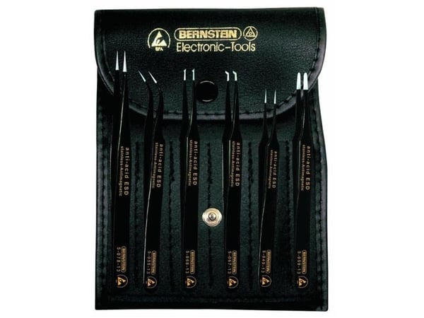 Bernstein 5-060, Rostfritt stål, Svart, Rostfritt stål, Platt, Böjt, Rak, 6 styck, 130 mm
