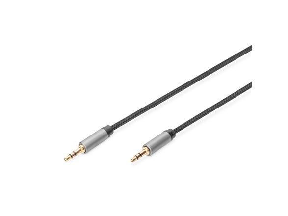 DIGITUS - Lydkabel - mini-phone stereo 3.5 mm hann til mini-phone stereo 3.5 mm hann - 1.8 m - dobbeltisolert - svart