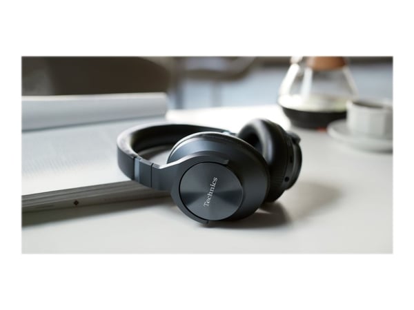 Technics EAH-A800E - Hodetelefoner med mikrofon - full størrelse - Bluetooth - trådløs, kablet - aktiv støydemping - 3,5 mm jakk - svart