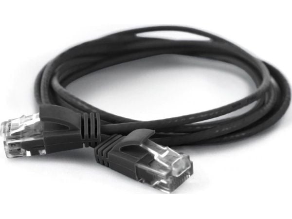 wantec - Koblingskabel (hann) til RJ-45 (hann) - 10 m - CAT 6a - svart