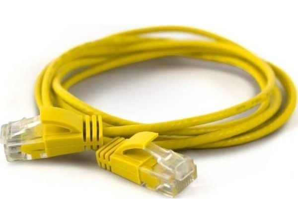 wantec - Koblingskabel - RJ-45 (hann) til RJ-45 (hann) - CAT 6a - gul