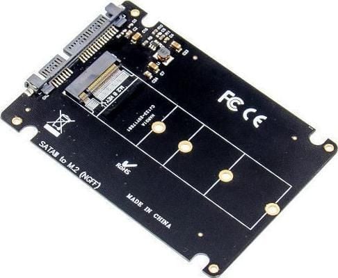 MicroConnect - Uttagbar harddiskramme - M.2 Card - SATA 6Gb/s - svart
