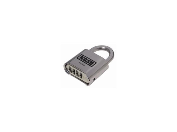 Kasp K11750D hengelås 50 mm sølv kombinasjonslås