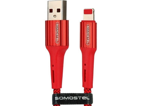 Somostel USB-A - Lightning kaapeli 1 m punainen (25927)