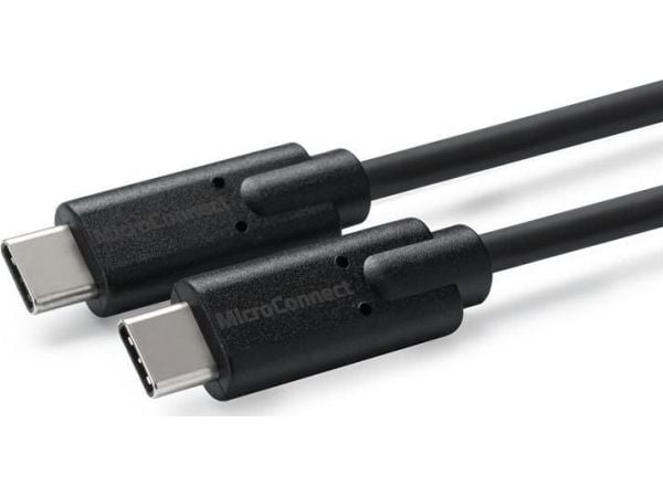 MicroConnect - USB-kabel - USB-C (hann) til USB-C (hann) - USB 3.2 Gen 2 - 5 - 20 V - 5 A - 2 m - USB Power Delivery (100 W) - svart