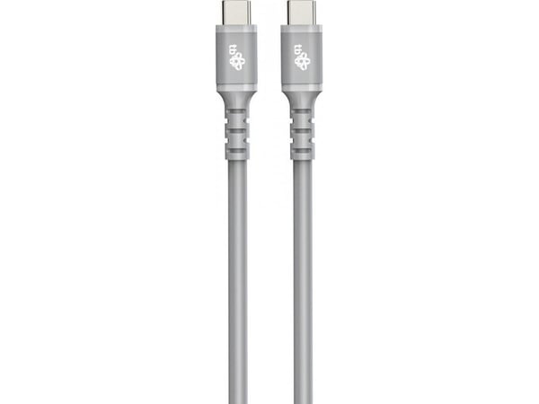 USB-C till USB-C-kabel 1 m, silikon grå
