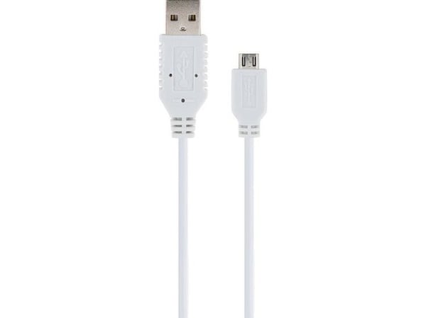 Schwaiger LK200M532, 2 m, USB A, Micro-USB A, USB 2.0, Hankjønn/hankjønn, Hvit