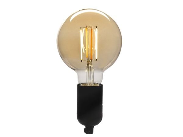 DENVER LBF-404 - LED-filamentlyspære - form: G95 - E27 - 4.9 W - hvitt lys - 1800-2700 K