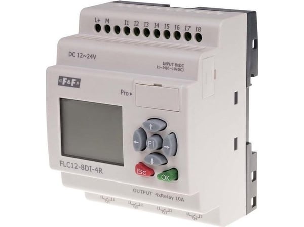 F&F programmerbar styreenhet 12-24V DC FLC12-8DI-4R