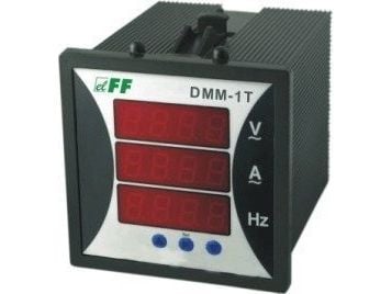 F&F Nätparametermätare 1-fas 12-400V AC 1-9000/5A 10-100Hz digital bordsmodell DMM-1T (96x96mm) F&F Nätparametermätare 1-fas 12-400V AC 1-9000/5A 10-100Hz digital bordsmodell DMM-1T (96x96mm)