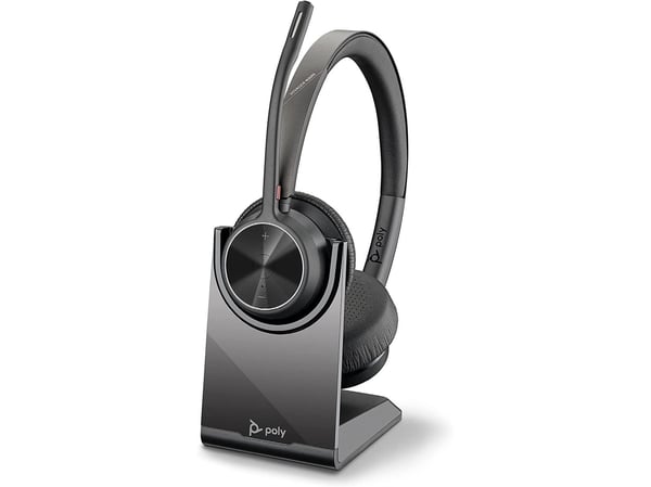 POLY Voyager 4320 UC, Trådløs, Kontor/kundesenter, 162 g, Hodesett, Sort