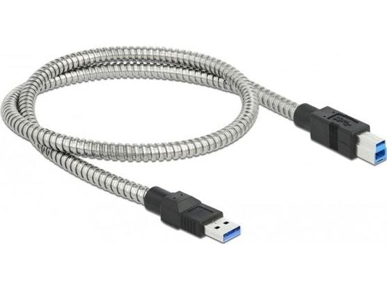 Delock - USB-kaapeli - USB Type A (han) til USB Type B (han) - USB 3.2 Gen 1 - 50 cm - sølv - sølv