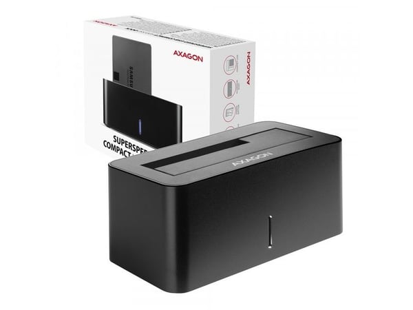 AXAGON ADSA-SN USB3.0 - 1x SATA 6G HDD-dokkingstasjon, svart *USBAM *MICROBM *SATAF