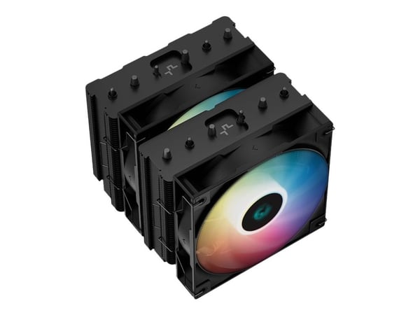 Deepcool AG620 BK ARGB - Prosessorkjøler - (for: LGA1155, LGA2011, LGA1150, LGA2011-3, LGA1151, AM4, LGA2066, LGA1200, LGA1700, AM5) - 120 mm - svart