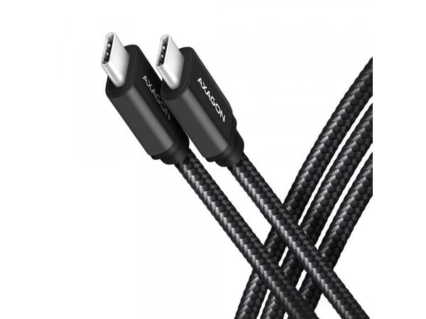 Axagon BUCM3-CM20AB, 2 m, USB C, USB C, USB 3.2 Gen 1 (3.1 Gen 1), 5 Gbit/sek., Sort