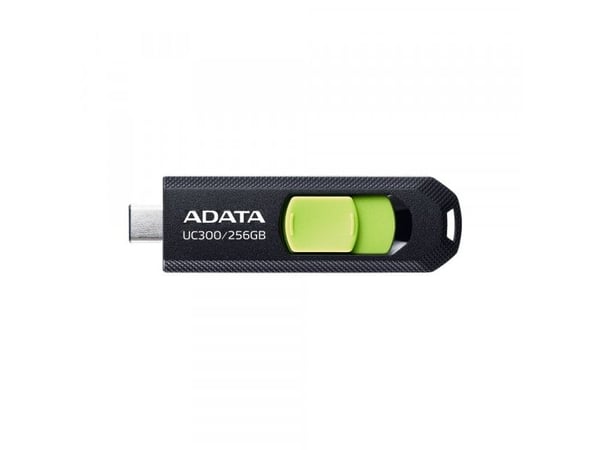 ADATA UC300 - USB-flashstasjon - 256 GB - USB 3.2 Gen 1 / USB-C - svart, grønn