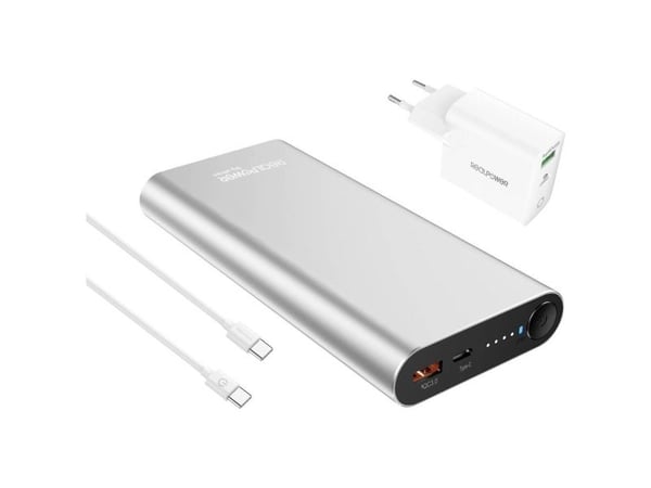 RealPower PB-20000PD, 20000 mAh, Lithium-Ion (Li-Ion), Quick Charge 3.0, Aluminium