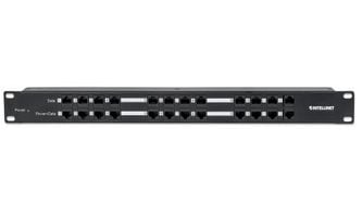 Intellinet 720342, RJ-45, Cat5e, Sort, Metall, Rackmontering, 1U
