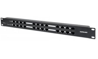 Intellinet 720342, RJ-45, Cat5e, Sort, Metall, Rackmontering, 1U