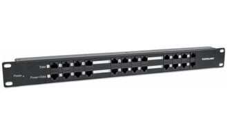 Intellinet 720342, RJ-45, Cat5e, Sort, Metall, Rackmontering, 1U