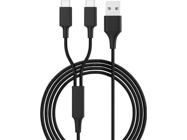 Smrter USB-ladekabel USB 2.0 USB 2.0 USB-A hannkontakt, USB-C®-kontakt 1,20 m Svart SMRTER_HYDRA_DUO_C_BK