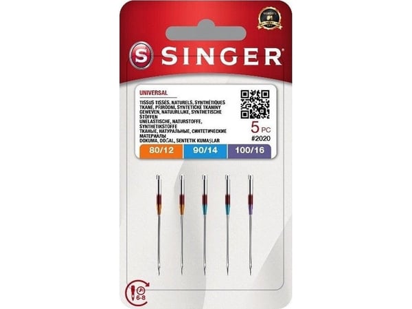 Singer nål SINGER N2020 -12/80-14/90-16/100 blister 5 stk