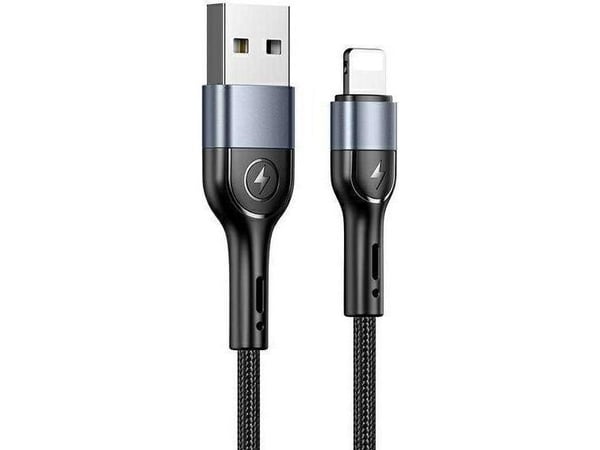 Kabel 2A 1m USB - Lightning Usams U55 SJ448ZJ01 (US-SJ448) SJ448USBSG01 svart
