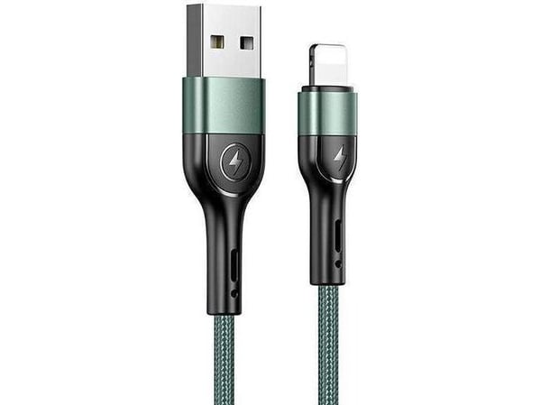 USB-A til Lightning-kabel Usams, 1 m, grønn (6958444945248)