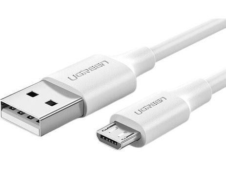 Kaapeli USB do Micro USB UGREEN QC 3.0 2.4A 1m (biały)