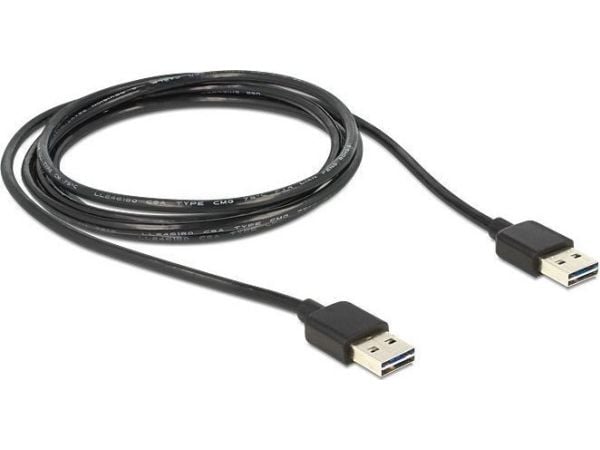 Delock EASY-USB - USB-kabel - USB (hann) til USB (hann) - USB 2.0 - 1 m - svart