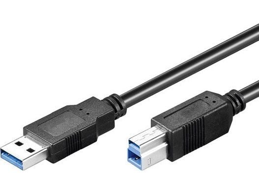 Goobay 93655, 1,8 m, USB A, USB B, USB 3.2 Gen 1 (3.1 Gen 1), Hankjønn/hankjønn, Sort