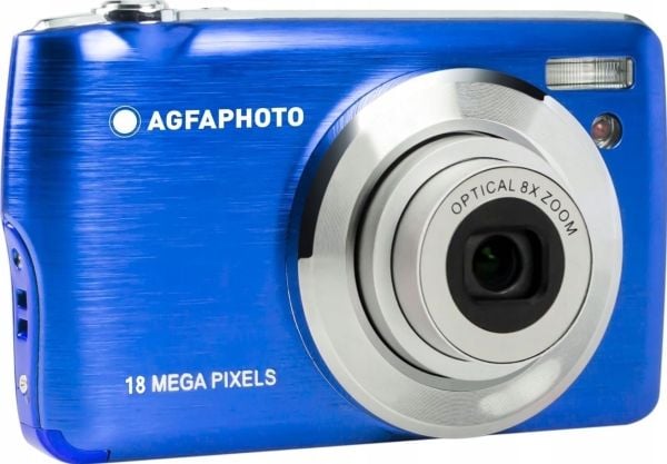 AgfaPhoto Realishot DC8200 - Digitalkamera - kompakt - 8.0 MP / 18.0 MP (interpolerat) - 1 080 p - 8x optisk zoom - blå