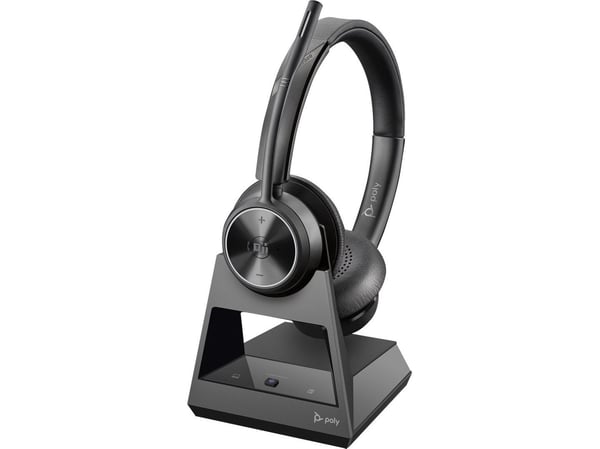 POLY SAVI 7300, Trådløs, Kontor/kundesenter, 20 - 20000 Hz, 160 g, Hodesett, Sort