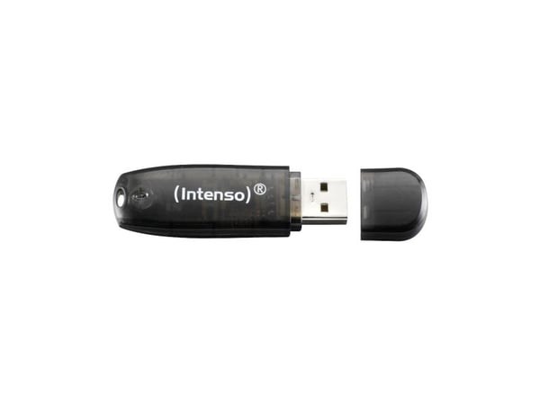 Intenso Rainbow Line - USB-flashstasjon - 32 GB - USB 2.0 - svart, gul, rød (en pakke 3)