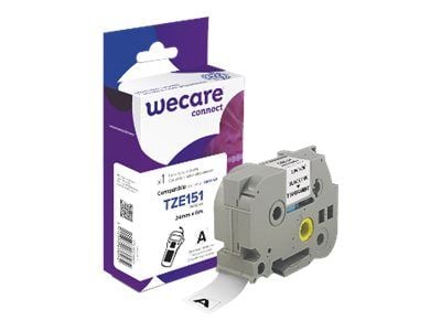 Wecare connect - Transparent bakgrund med svarta bokstäver - Rulle ( 2,4 cm x 8 m) 1 kassett(er) etiketttejp - för Brother PT-D600; P-Touch PT-2430...