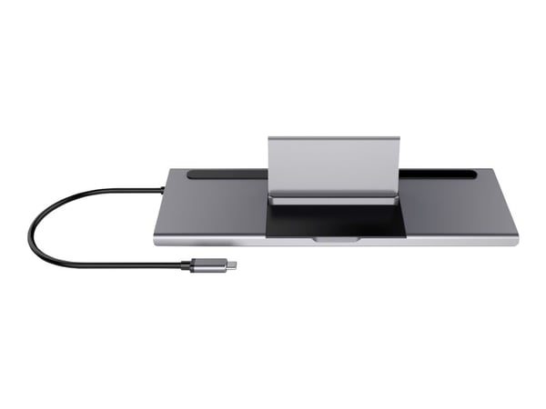 DELTACO - Dockningsstation - USB-C - HDMI, DP - 10Mb LAN