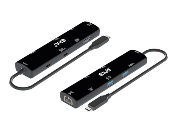 Club 3D 6-in-1 Hub - Dockningsstation - för bordsdator, laptop - USB4 - HDMI - 1GbE
