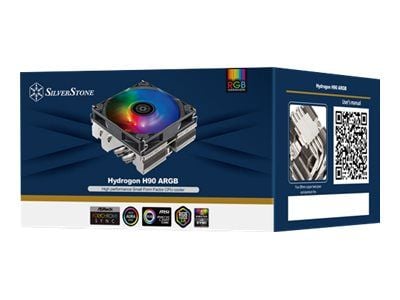SilverStone Hydrogon H90 ARGB - Prosessorkjøler - (for: LGA2011, AM4, LGA2066, LGA1200, LGA1700, AM5, LGA115x Socket) - 92 mm