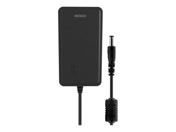 DELTACO PS12-30B - Strømadapter - 1,5 m, 12V DC, 3A, 50/60Hz - AC 100-240 V - 36 watt - svart